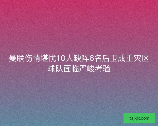 曼联伤情堪忧10人缺阵6名后卫成重灾区球队面临严峻考验